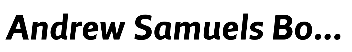 Andrew Samuels Bold Italic